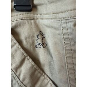 Authentic Disney Parks Khaki Capri Pants with Mickey Embroidery – Women's Size 8